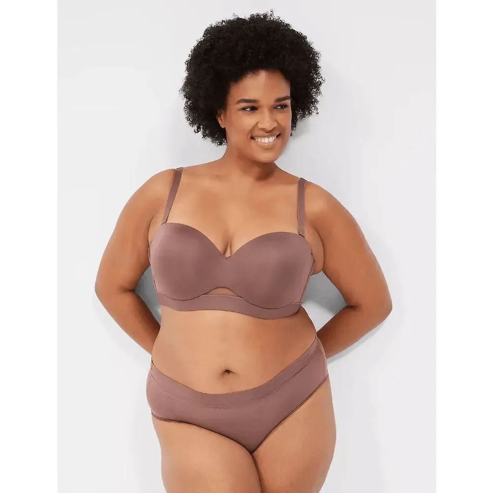 Cacique NEW size 44D comfort bliss multi-way bra - Deep Taupe